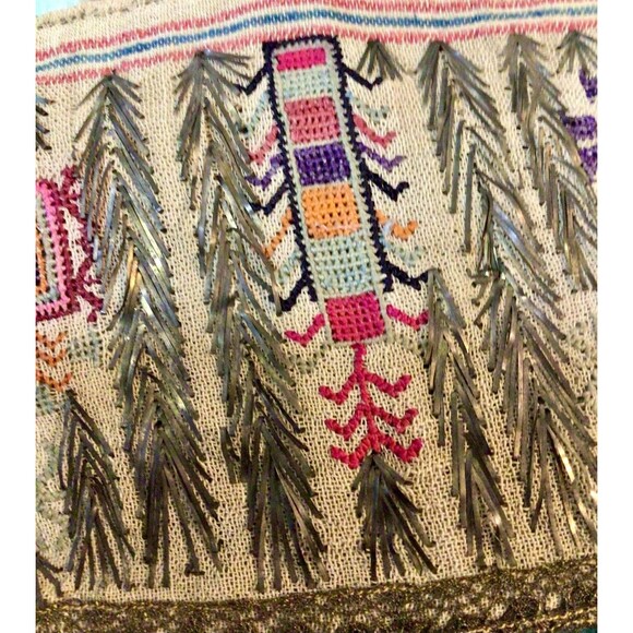30s 40s Vintage Native American Style Embroidered Clutch Purse - Picture 4 of 5